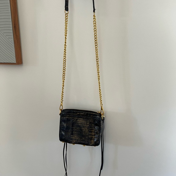 Rebecca Minkoff Black and Gold Crossbody - Picture 3 of 7